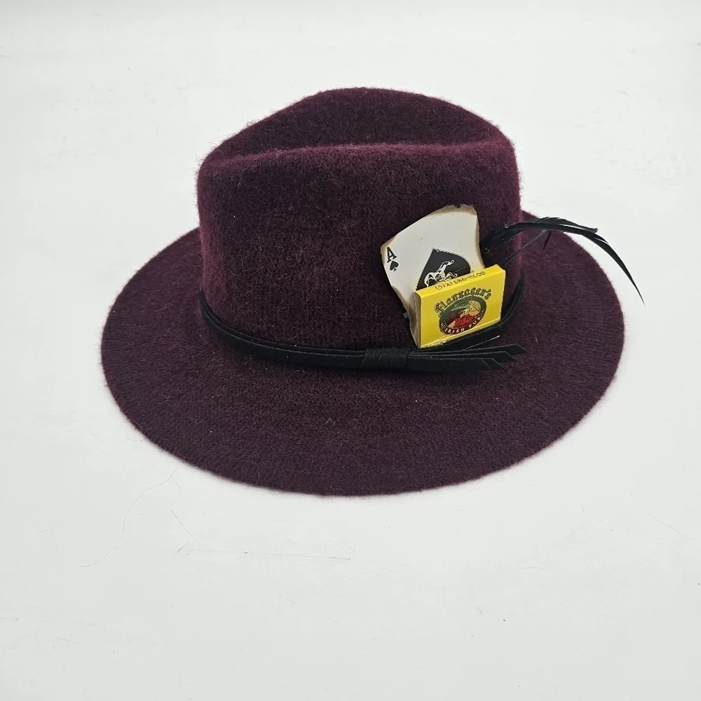 Custom wool feather festival hat new